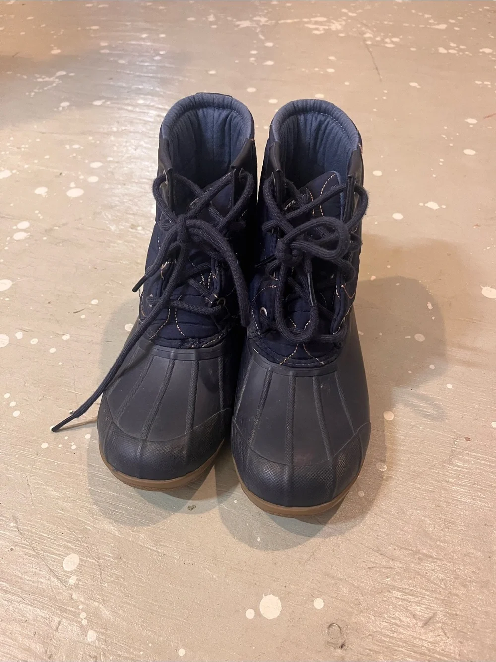 Sperry Kids Navy Lace-Up Rain & Snow Boots